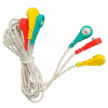 Set of 3 ECG cables with coloured snaps for Q6